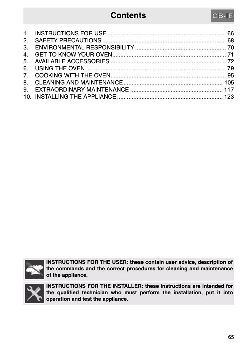 Page n°1 - Manuel utilisateur Smeg SC107SG-8