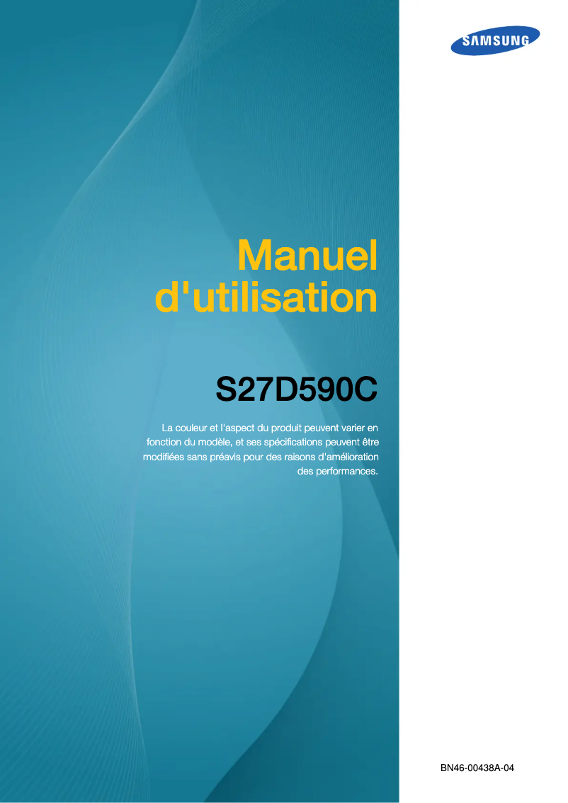 Page 1 de la notice Manuel utilisateur Samsung LS27D590CS