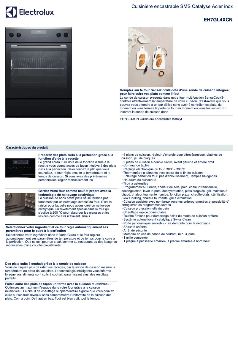 Page n°1 - Fiche technique Electrolux EH7GL4XCN