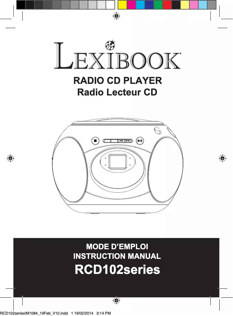 Page n°1 - Manuel utilisateur Lexibook RCD102IA