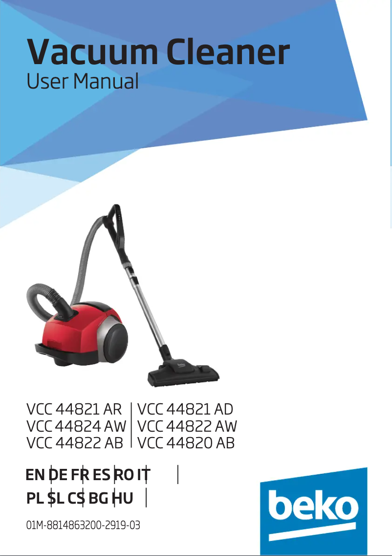 Image de la première page du manuel de l'appareil VCC 44822 AW