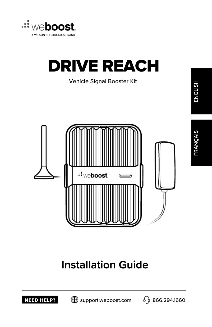 Image de la première page du manuel de l'appareil weBoost Drive Reach