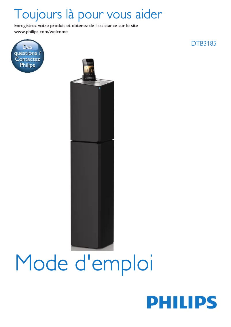 Image de la première page du manuel de l'appareil DTB3185