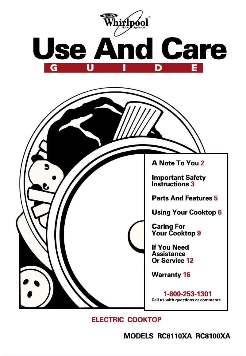 Página 1 del manual Manual de usuario Whirlpool RC8100XAN0