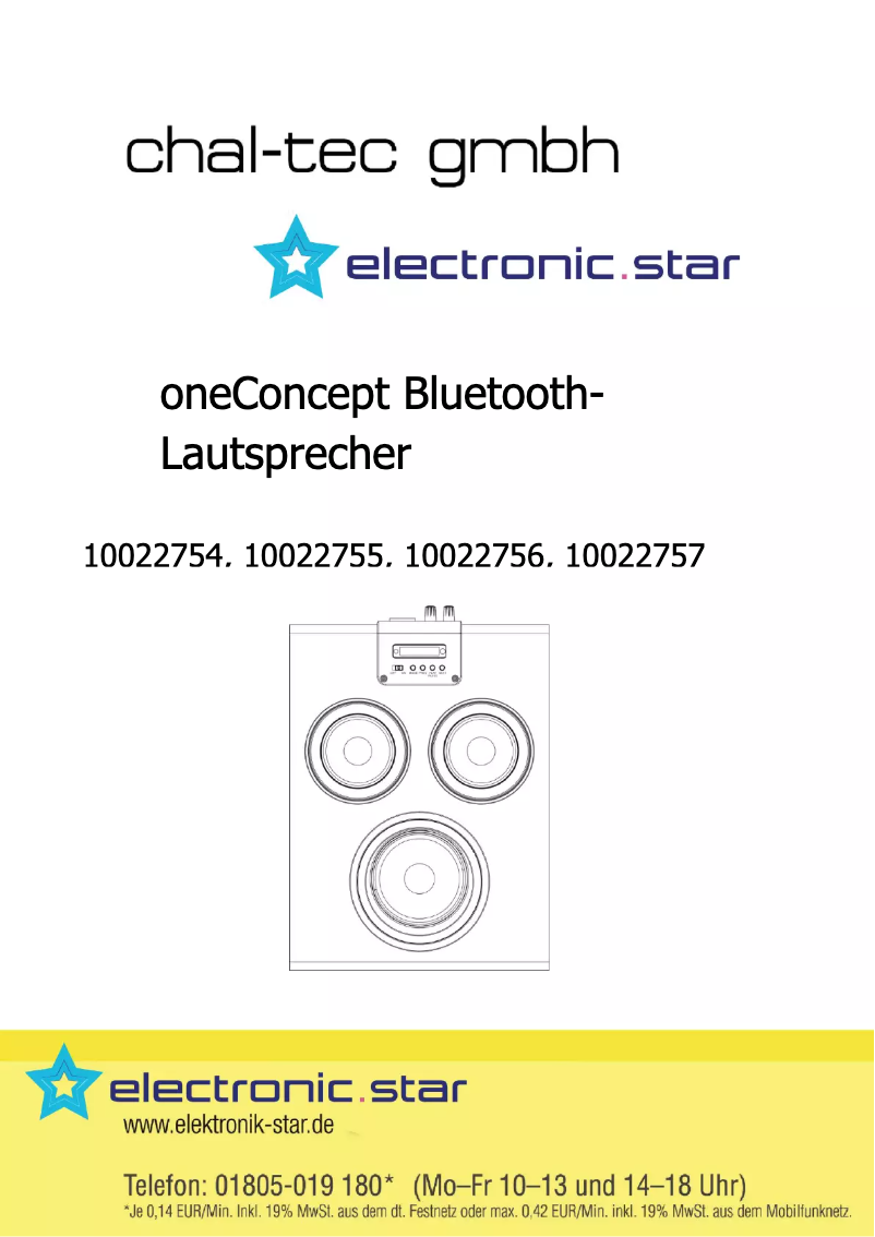 Page 1 de la notice Manuel utilisateur OneConcept Central Park