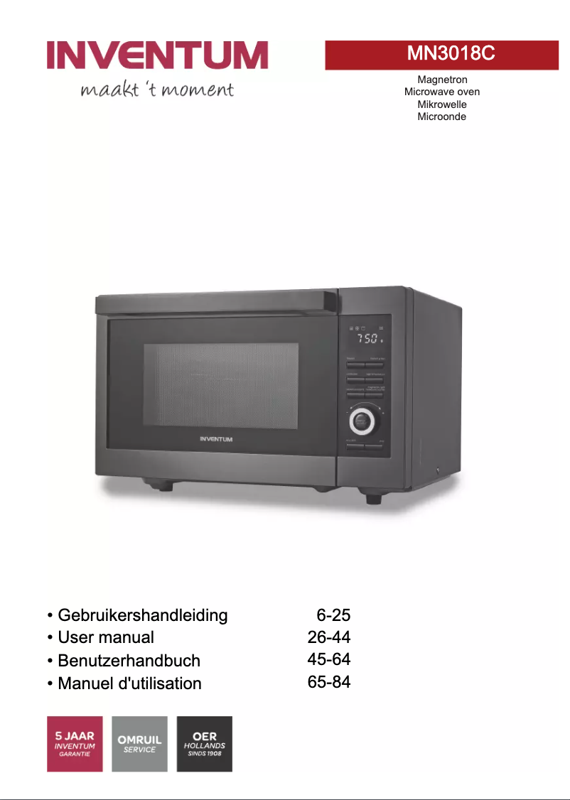 Page n°1 - Manuel utilisateur Inventum MN3018C