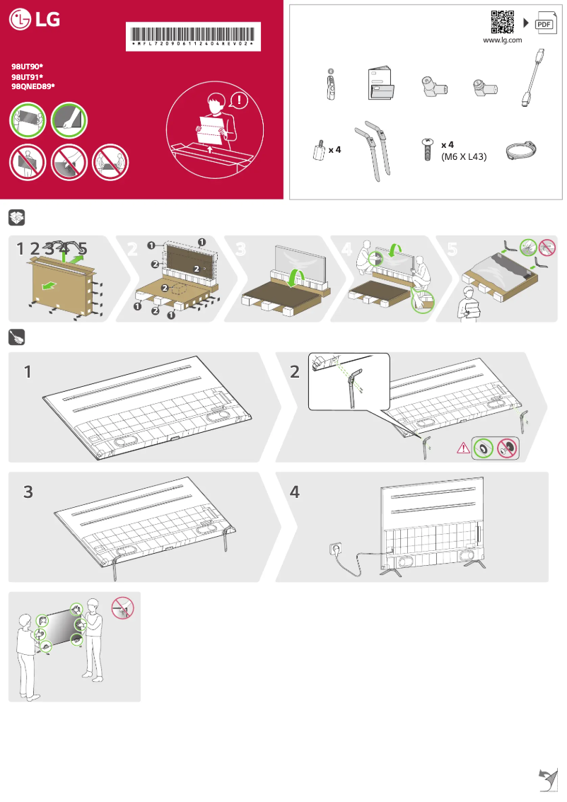 Page 1 of the manual User Manual LG 98QNED89T6A