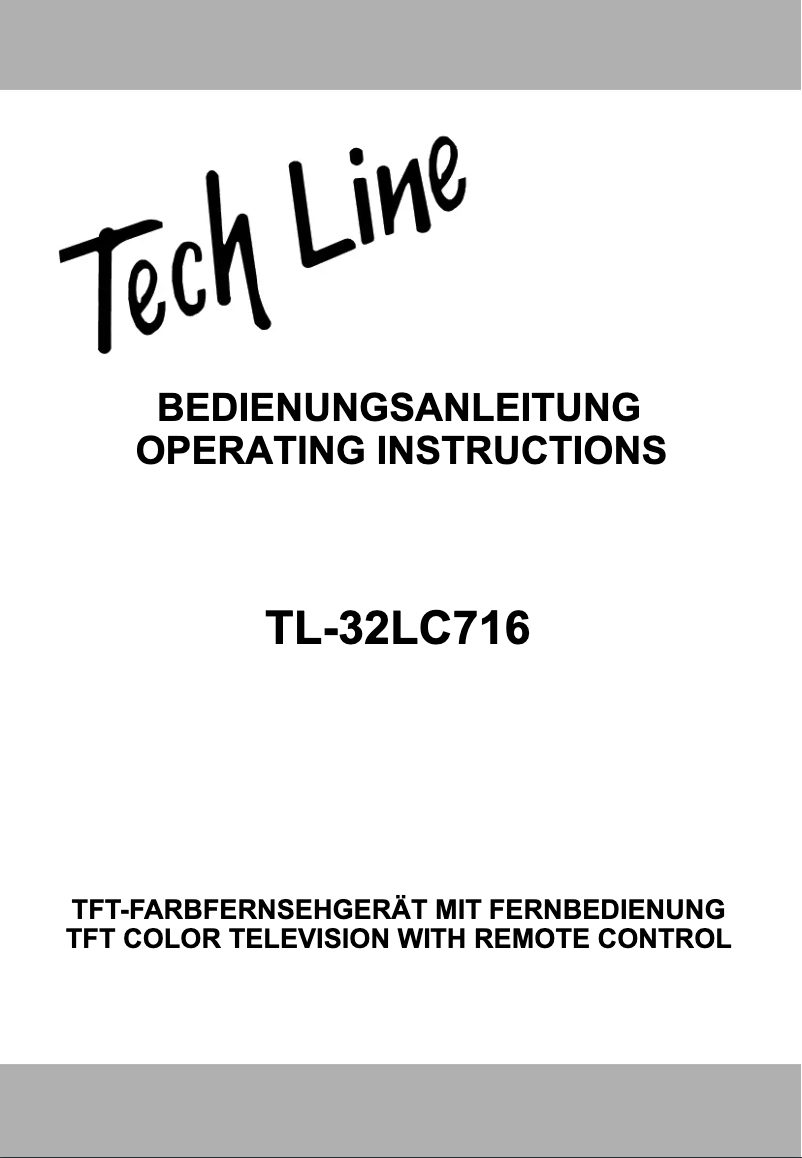 Page 1 de la notice Manuel utilisateur TechLine TL-32LC716