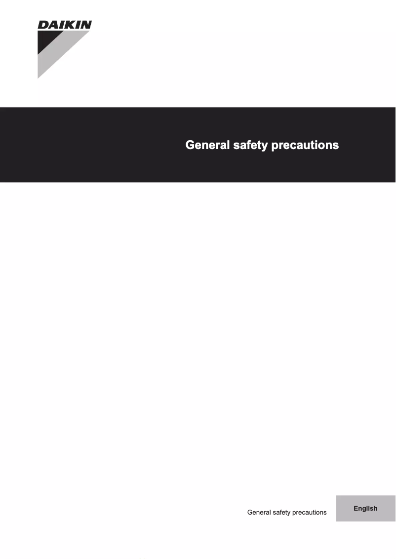 Página 1 del manual Instrucciones de seguridad Daikin EHBX08CB3V