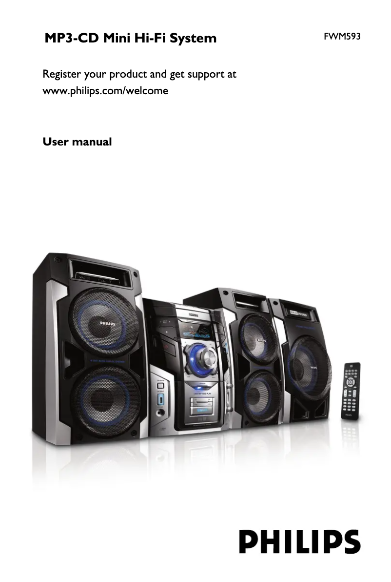 Page 1 de la notice Manuel utilisateur Philips FWM593X