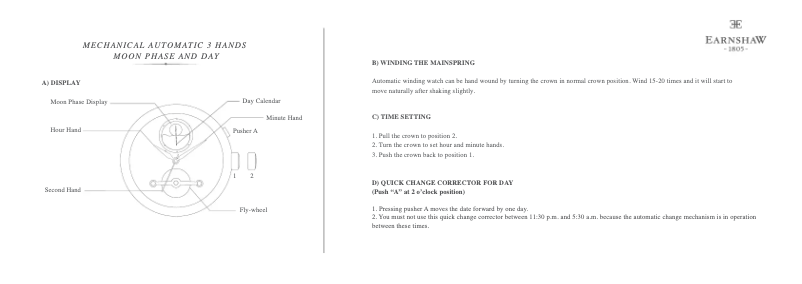 Página 1 del manual Manual de usuario Earnshaw Longitude Moonphase ES-8066-05