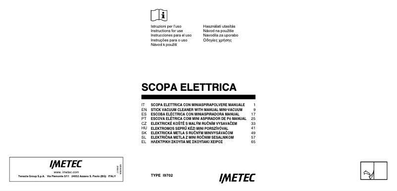 Page n°1 - Manuel utilisateur Imetec Duetta C3-100