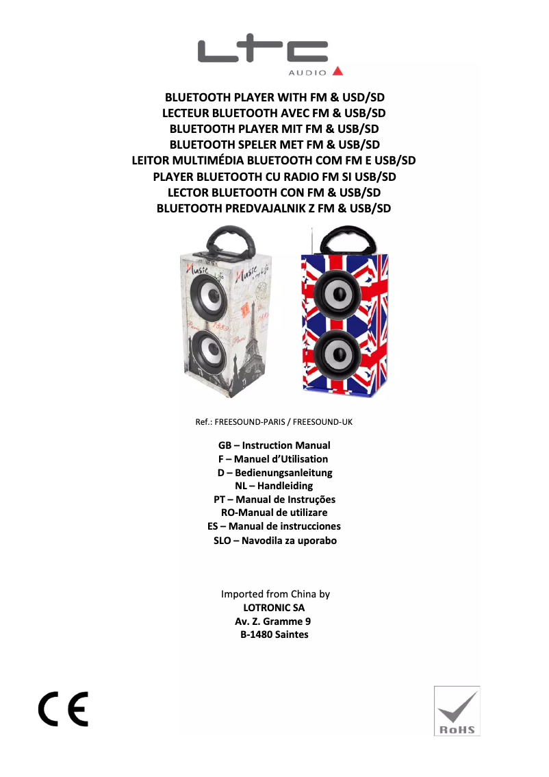 Page n°1 - Manuel utilisateur Lotronic Freesound Paris