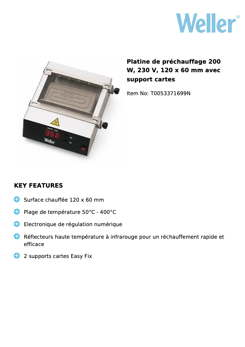 Image de la première page du manuel de l'appareil WHP 200