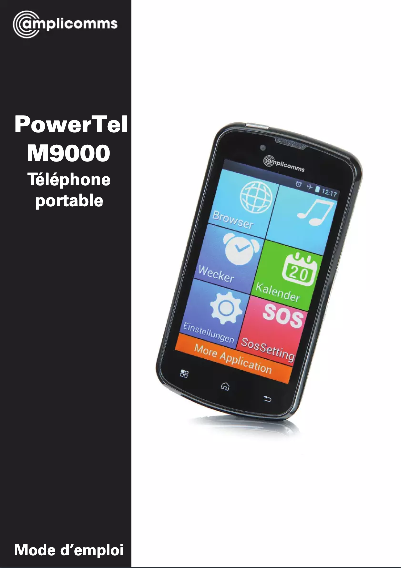 Image de la première page du manuel de l'appareil PowerTel M9000
