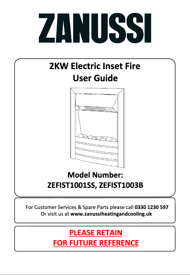 Page 1 of the manual User Manual Zanussi ZEFIST1003B