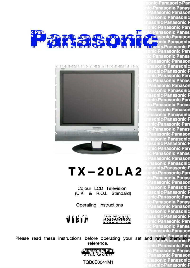 Page 1 de la notice Manuel utilisateur Panasonic Viera TX-20LA2