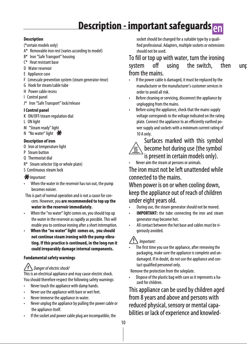 Image de la première page du manuel de l'appareil Stirella VVX1655