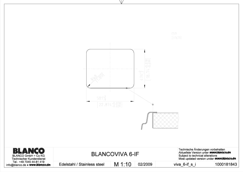 Page n°1 - Manuel utilisateur BLANCO VIVA 6-IF