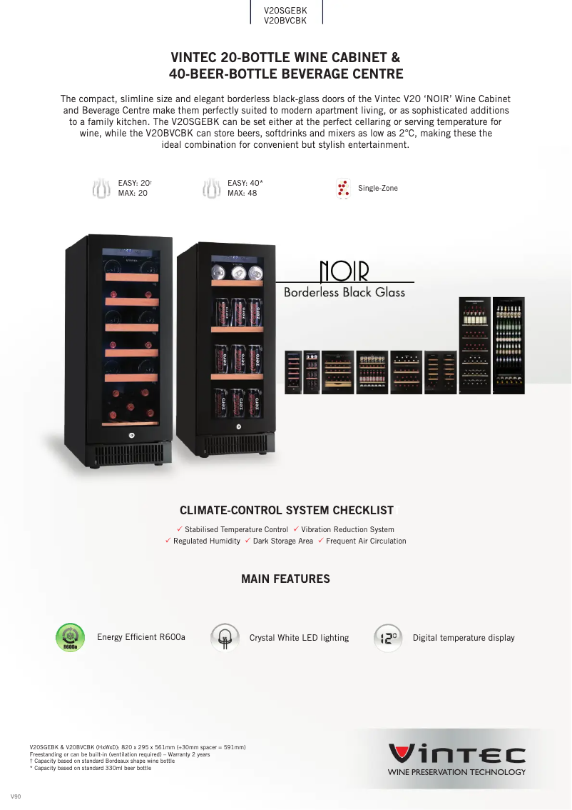 Image de la première page du manuel de l'appareil V20BVCBK