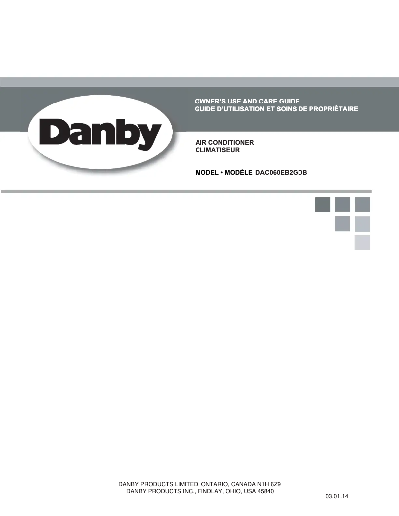 Página 1 del manual Manual de usuario Danby DAC060EB2GDB