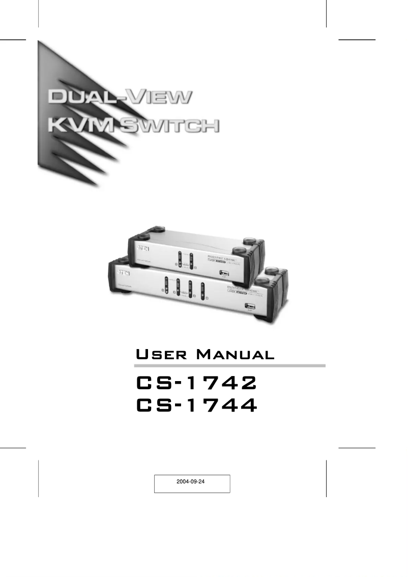 Page 1 de la notice Manuel utilisateur ATen CS-1744