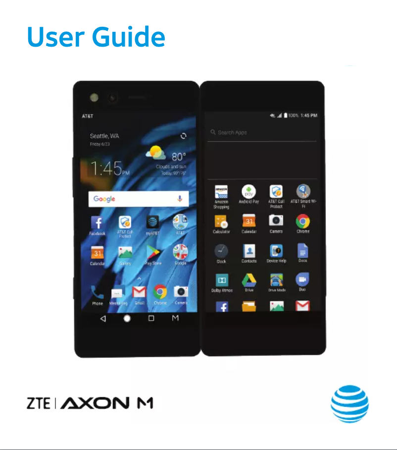 Image de la première page du manuel de l'appareil Axon M