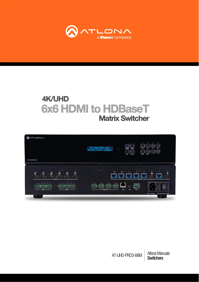 Página 1 del manual Manual de usuario Atlona PRO3-66M
