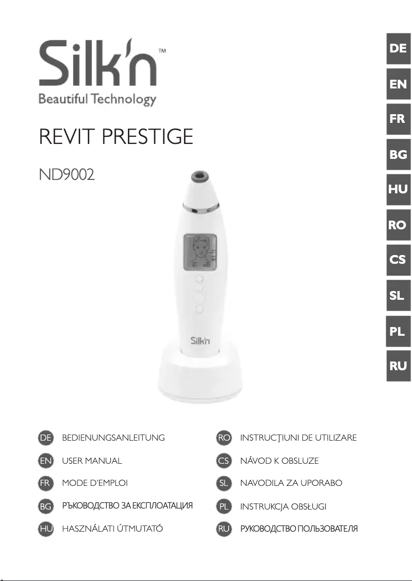 Page 1 de la notice Manuel utilisateur Silk'n ReVit Prestige ND9002