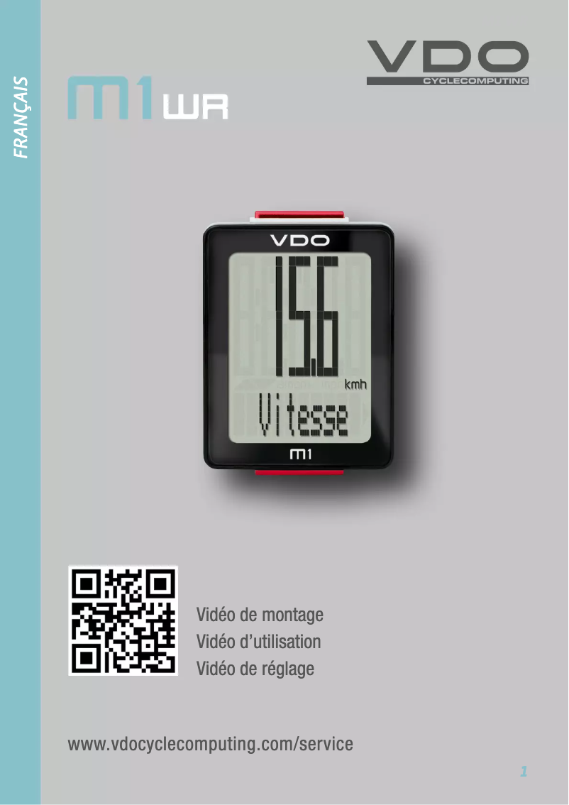 Image de la première page du manuel de l'appareil M1 WR