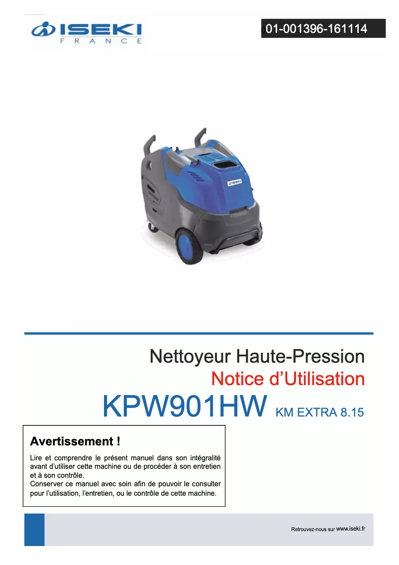 Page n°1 - Manuel utilisateur Iseki KPW901HW