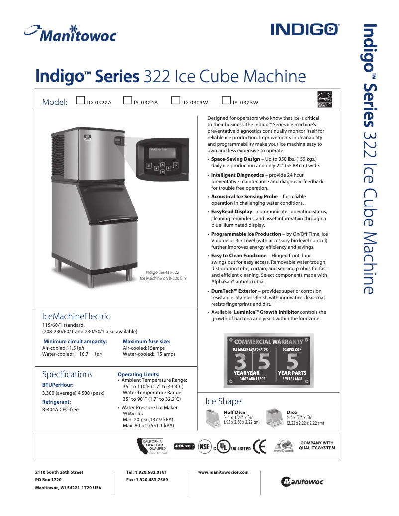 Image de la première page du manuel de l'appareil ID-0322A