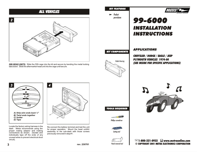 Página 1 del manual Manual de usuario Metra 99-6000