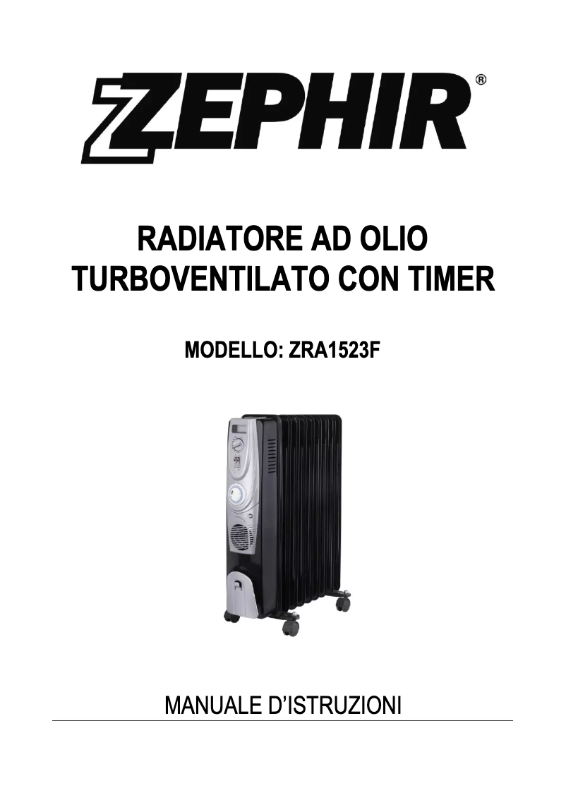 Image de la première page du manuel de l'appareil ZRA1523