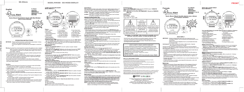 Image de la première page du manuel de l'appareil SBB500SS