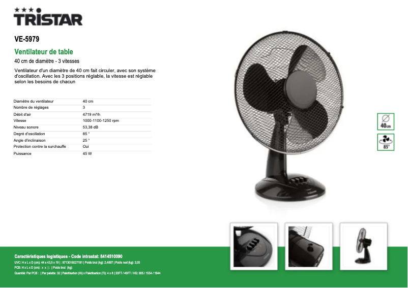 Página 1 del manual Manual de usuario TriStar VE-5979