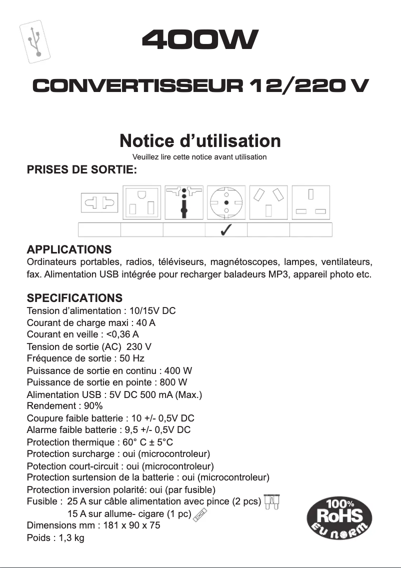 Image de la première page du manuel de l'appareil ACMA416