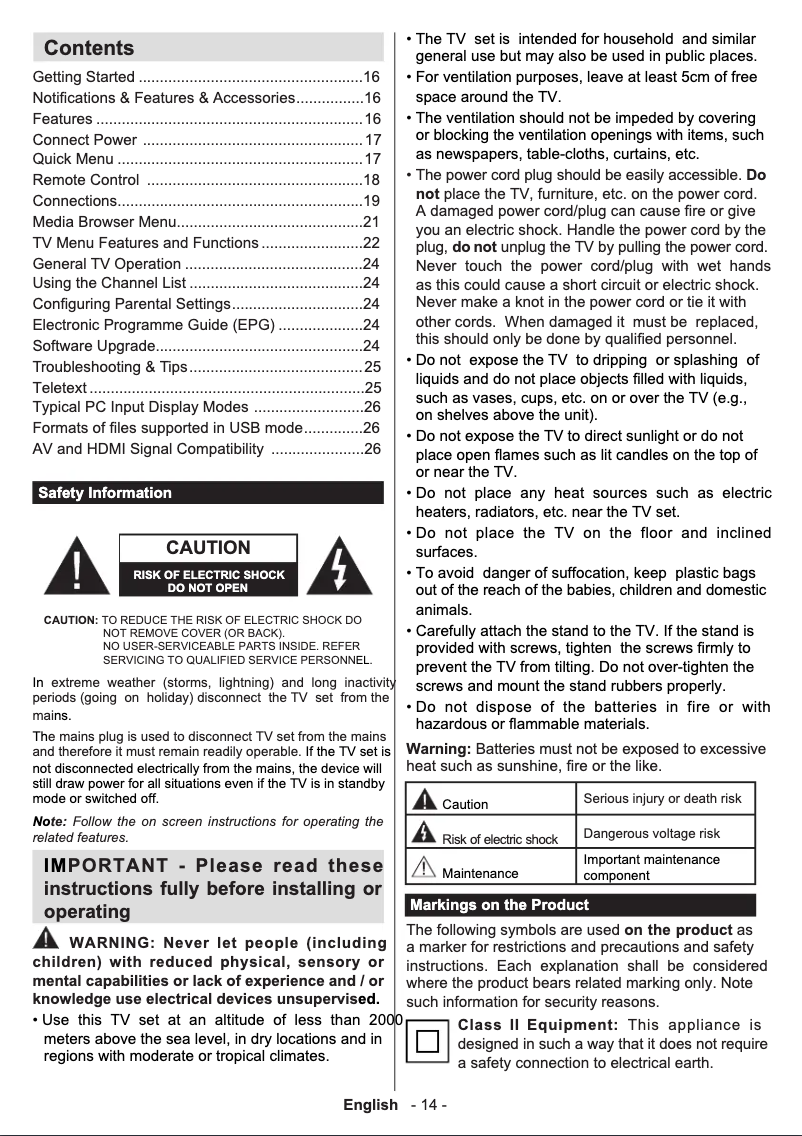 Image de la première page du manuel de l'appareil SVTV395