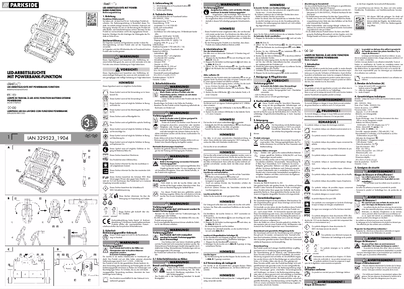 Image de la première page du manuel de l'appareil IAN 329523