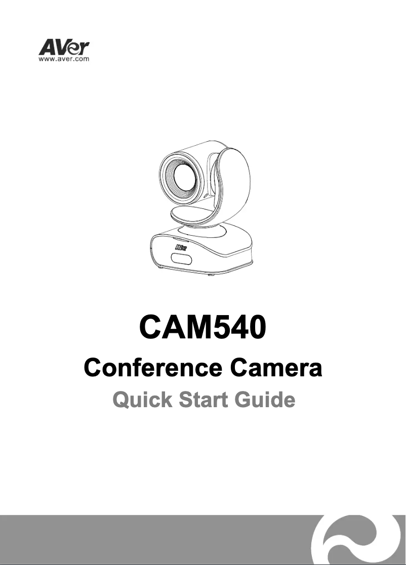Image de la première page du manuel de l'appareil CAM540