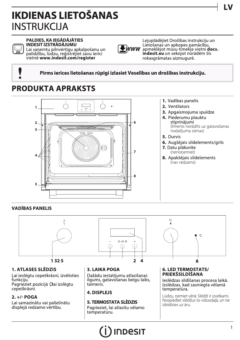 Page 1 de la notice Mode d'emploi Indesit IFW 65Y0 J BL