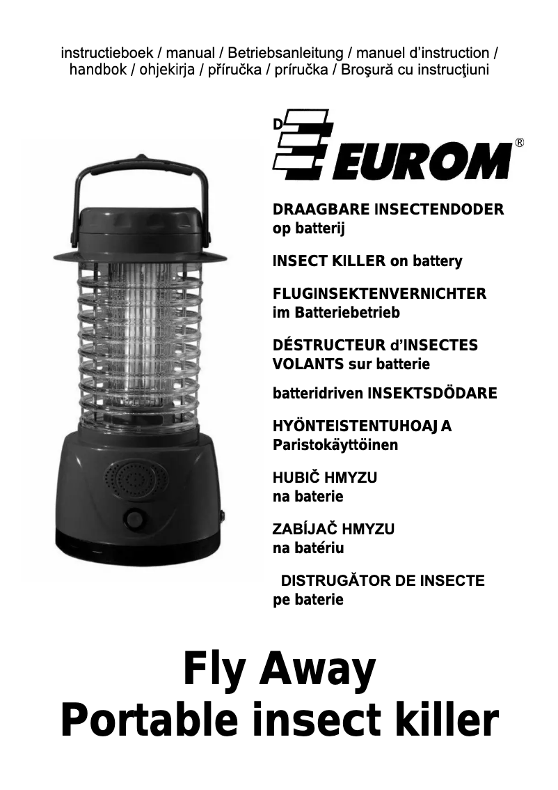 Page n°1 - Manuel utilisateur Eurom Fly Away Portable
