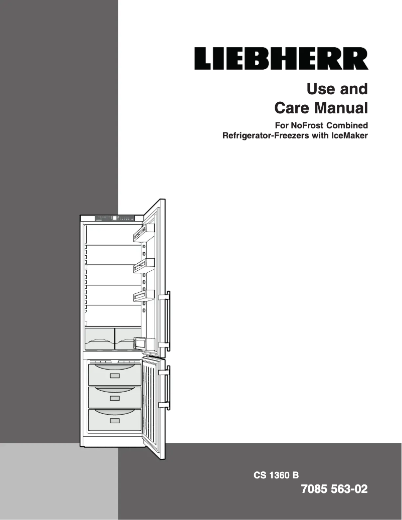 Page n°1 - Manuel d'utilisation et d'entretien Liebherr CS 1360B