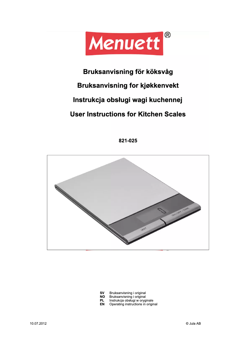 Image de la première page du manuel de l'appareil 821-025