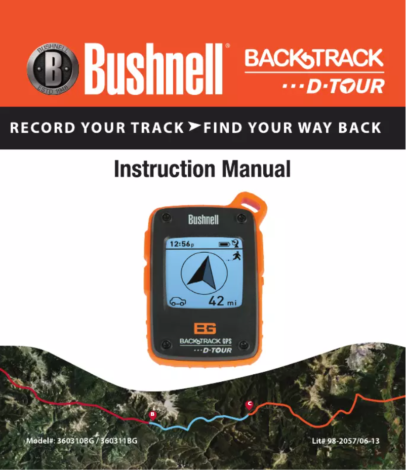 Page 1 de la notice Manuel utilisateur Bushnell BackTrack D-Tour