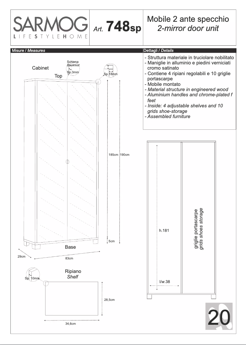 Page n°1 - Manuel utilisateur Sarmog A748PCSPFU
