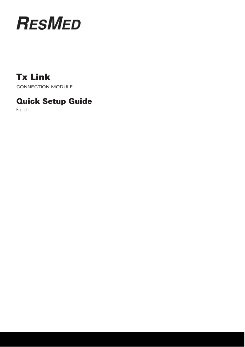 Page 1 de la notice Manuel utilisateur ResMed Tx link