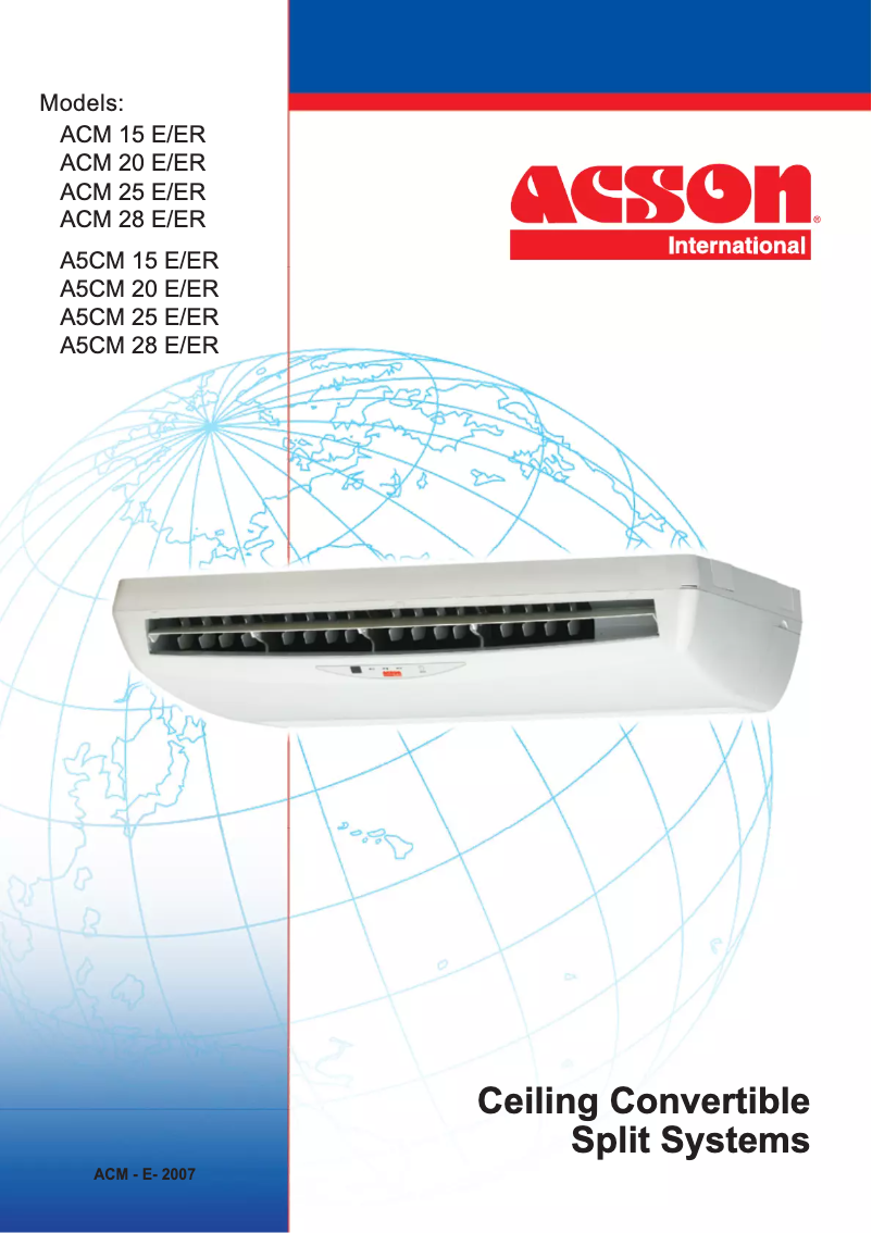 Page 1 de la notice Manuel utilisateur Acson ACM 15 E