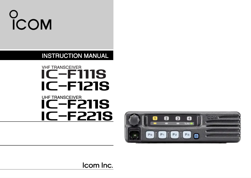 Page 1 de la notice Manuel utilisateur ICOM IC-F111S