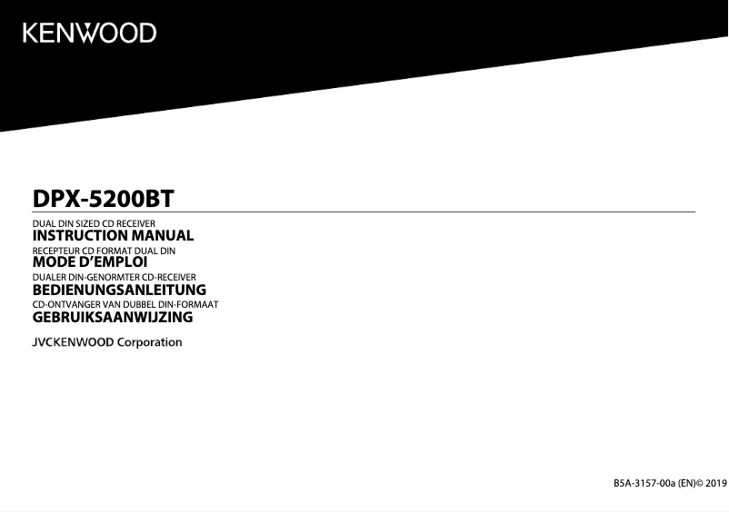 Página 1 del manual Manual de usuario Kenwood DPX-5200BT